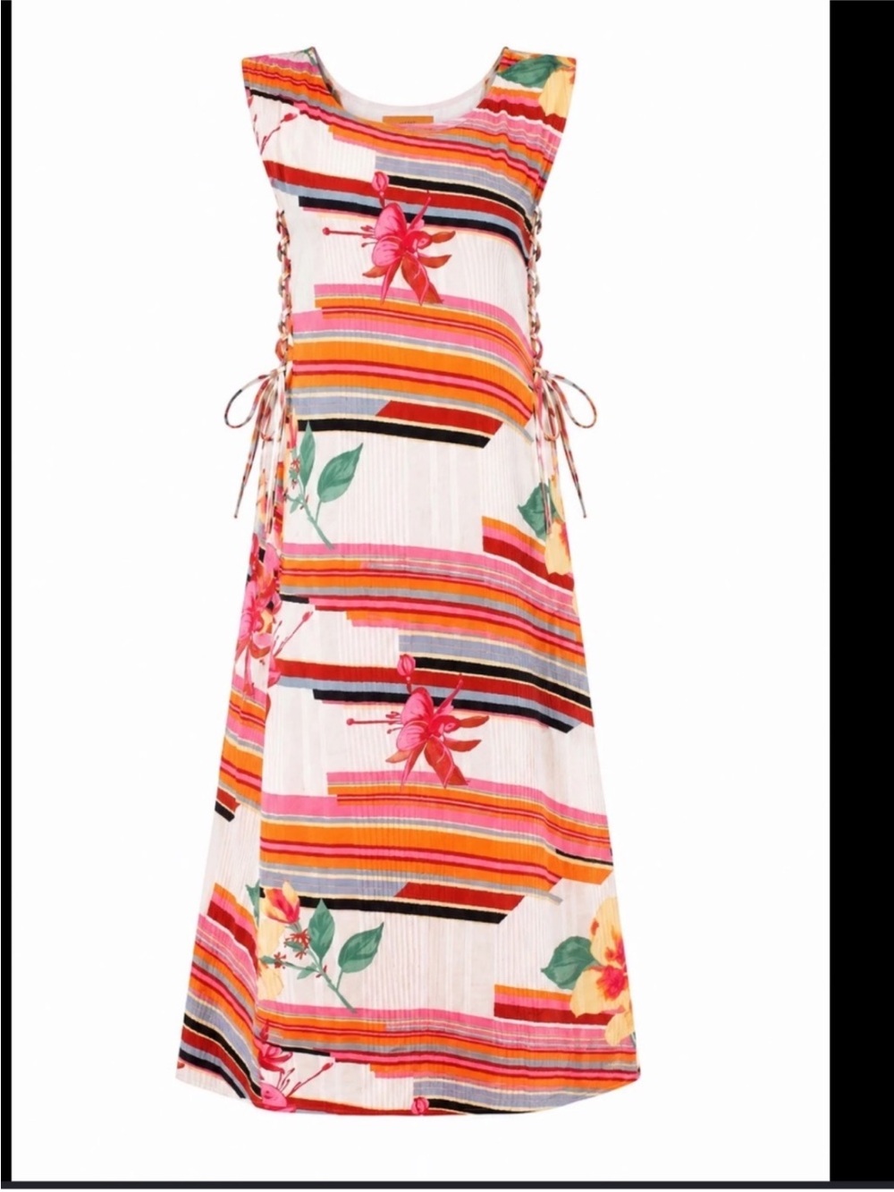 Women’s Multicolor Floral Stripe Sundress